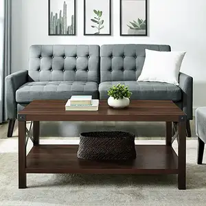 Table basse détente avec étagère de rangement meubles de salon