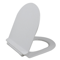 Abattant de toilettes blanc européen UF à fermeture intégrale, en urée-formaldéhyde, ajustement universel, fermeture silencieuse et douce, démontage rapide, garantie 2 ans