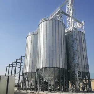 high quality customized steel silo 100ton - 5000ton for grain storage flour mill used