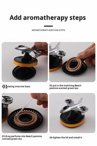 سيارة فاخرة طراز طائرة تعمل بالطاقة الشمسية مزدوجة لتوربو تصميم معدن صلب يدوم طويلاً معطر عطر وعلاج بالروائح - Product Image 6