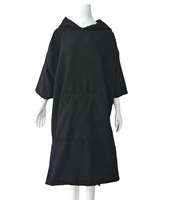 Peignoir de plage personnalisé pour adultes en coton tropical ultrafin, à séchage rapide, écologique, en tissu éponge, pour le surf, avec capuche, type poncho