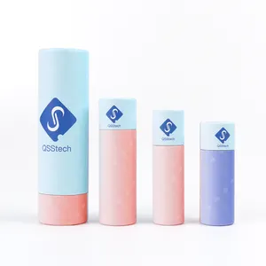 Customized Lipstick Cardboard Containers Biodegradable Empty Fancy Lip Balm Packaging Pink White Black Kraft Paper Tubes