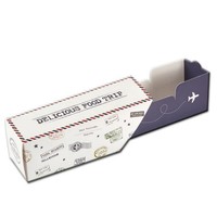 Boîte à sandwich écologique en kraft avec fenêtre, plateau jetable pour collations et fruits, pour traiteur, plats à emporter, emballage cadeau