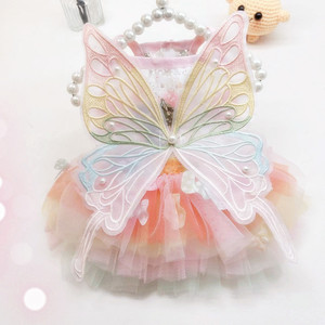 <b>Princess</b> Tutu Dog Dress Rainbow Butterfly Summer Lightweight Pet <b>Clothes</b> for Dogs - Product Image 1