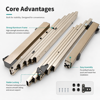 Mécanisme de glissière de table dissimulée sur mesure OEM ODM en aluminium ou acier laminé à froid pour meubles