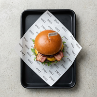Papier d'emballage alimentaire personnalisé écologique et recyclable avec revêtement PE imperméable et résistant à la graisse pour les en-cas, les hamburgers et le chocolat