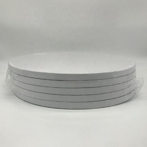 Plateaux à gâteau ronds blancs de 12 pouces, robustes, épaisseur 1/2 pouce, bords lisses et droits, professionnels - Product Image 1