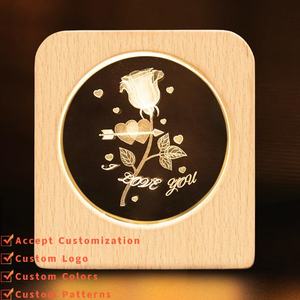 Lampe de <span class=keywords><strong>nuit</strong></span> 3D personnalisée de haute qualité en gros, lampe de <span class=keywords><strong>nuit</strong></span> 3D bon marché, base de lampe de <span class=keywords><strong>nuit</strong></span> LED 3D pour cadeaux <span class=keywords><strong>du</strong></span> Nouvel An - Product Image 1