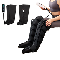 Bottes de massage à compression d'air réglables à 6 chambres, manchon de massage gonflable pour jambes entières, pour massage localisé de la surface des jambes