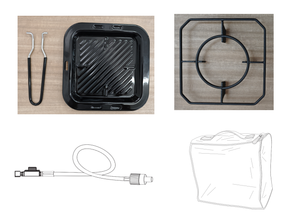 <span class=keywords><strong>2</strong></span> Burner Gấp Cắm Trại Bếp Xách Tay Propane Trại Bếp Với Tổng Vỉ Nướng Lưới Và Mang Túi, 16,000 BTU - Product Image 5