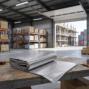 Rouleau d'isolation thermique en aluminium double face écologique pour bâtiments <span class=keywords><strong>de</strong></span> bureaux, protection thermique, épaisseur personnalisée - Product Image 3