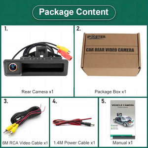 Iposter กล้องสำรองข้อมูลรถยนต์, ที่จับประตูท้ายรถมองกลางคืนกันน้ำสำหรับ BMW E82 E88 E90 E84 E91 E92 E93 E70 E60 <span class=keywords><strong>E61</strong></span> E39 3 5 X5 - Product Image 6