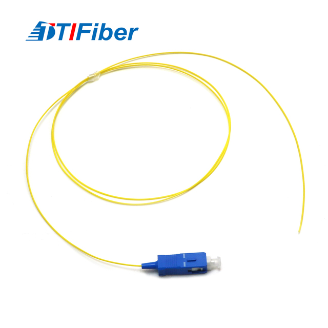 FTTH FTTX Fiber Jumper SC PC UPC APC Singlemode Simplex 0.9mm Yellow LSZH PVC Fiber Optic Pigtail