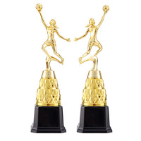 Trophée créatif en résine plastique pour compétition sportive de volleyball pour jeunes et enfants, avec gravure de personnages, Chine