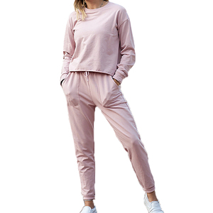 2025 nouveautés femmes Logo personnalisé toile survêtements motif solide Style décontracté Offre Spéciale hiver vêtements usine en gros - Product Image 1