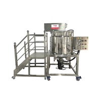 Machine de fabrication de savon liquide chimique, shampoing et détergent pour petites entreprises, 100L, avec mélangeur, agitateur, réacteur et cuve de mélange à double enveloppe