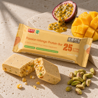 Barre protéinée en marque blanche OEM en gros, issue de l'usine de barres protéinées Mango Health Management, alimentation saine végétalienne en sachet