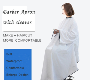 Professional Nylon Waterproof <strong>Barber</strong> <strong>Cape</strong> with Sleeves Adult Hairdresser and Beard Apron Wholesale Salon Haircutting <strong>Cape</strong> - Product Image 5