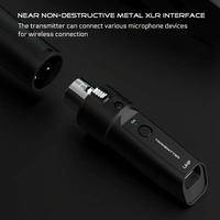 Récepteur de microphone filaire vers sans fil BHA W8-2 Plug and Play, adaptateur de transmission audio sans fil UHF XLR pour micro vocal dynamique
