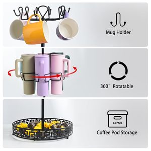 40 oz Tumbler Organizer Rotatable Cup Holder Divider for Kitchen Cabinets Water Bottle Tableware Storage <b>Solution</b> - Product Image 3