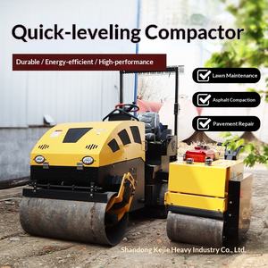 Rodillo Compactador Vibratorio de 1.5 Toneladas con Rueda Simple o Doble de Acero, 3 Ruedas Motrices, Compactador Manual en Miniatura - Product Image 1