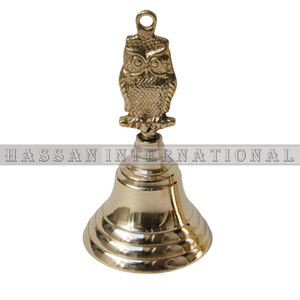 Campana de latón Náutica para decoración del hogar, artesanía de metal con diseño en relieve completo, campanas de latón náuticas a la venta - Product Image 5