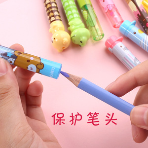 Deli Pencil Cap 0507 Colorful Cartoon Plastic Pencil Protector For School Office Use - Product Image 2