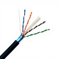 Cable LAN Cat6 UTP para interiores y exteriores, 23 AWG, 4 pares, 305 m (1000 pies), 0.56, con certificación BC CU, que pasa la prueba.
