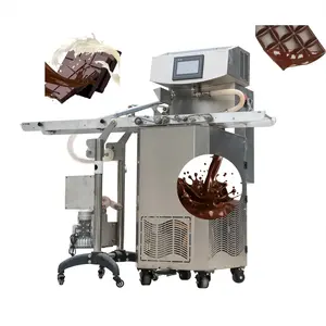 Belt Type Peanuts Almond Chocolate Coater for Chocolate Bars and Jelly Candy Chocolate Coating