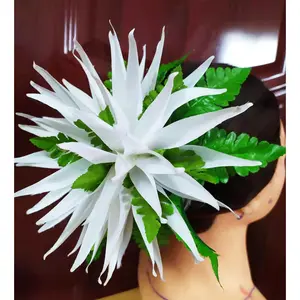 Factory Supplier 15 Colors HC00020 Artificial Silk Bird Of Paradise Leaves Hair clip Flower Hairpins Hawaii Women Dance Headwear