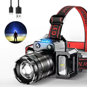 Aeternam T51 Portable Sensor Switch <strong>Headlamp</strong> Zoom Waterproof Rechargeable Led Torch Flashlight Work <strong>Headlamp</strong> Tactical Flashlight - Product Image 1