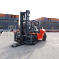 Chariot élévateur diesel pour conteneurs de 10 tonnes avec mât pour conteneurs, pour le chargement et le déchargement de conteneurs maritimes, terminal portuaire