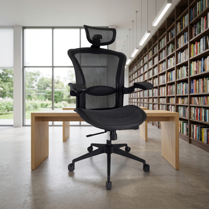 Modern Extendable Conference Room High <b>Back</b> Swivel Office <b>Chair</b> with Mesh and Adjustable Features - Product Image 3