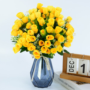 Bouquet de tulipes artificielles Dongchen Crafts, 18 têtes, polyester, décoration de mariage, décoration de la maison, arrangement floral de bureau - Product Image 1