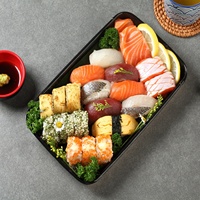 Boîtes carrées jetables en papier kraft robuste, avec couvercles en plastique PET, pour sushis et plats à emporter – Prix usine de gros