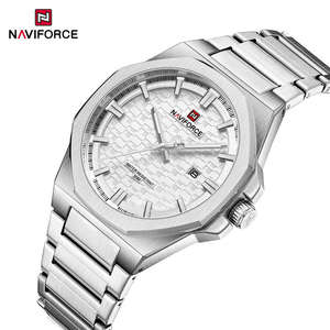 Nouvelle montre à quartz pour homme NAVIFORCE 9245, bracelet en acier inoxydable, étanche, avec lumière nocturne, calendrier, montre de sport décontractée - Product Image 1