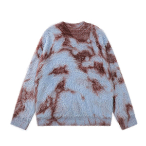 Pull en maille classique décontracté à manches longues pour homme, design simple et tendance, en acrylique, coupe classique - Product Image 3