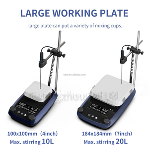 Weiai phòng thí nghiệm cụ thủy tinh gốm Đĩa Hâm Mixer 550 ℃ nhiệt độ cao <span class=keywords><strong>LCD</strong></span> hiển thị kỹ thuật số điện khuấy từ với bộ đếm thời gian - Product Image 2