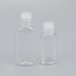 Pet <b>Plastic</b> Bottle <b>Square</b> Flip Top Cap 50ml 100ml Cosmetic Packaging Handwashing Fluid <b>Container</b> - Product Image 1