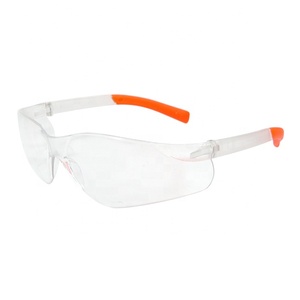 Lunettes de sécurité, monture complète, lentille PC claire antibuée, monture plastique, embouts bleus, chantier - Product Image 6