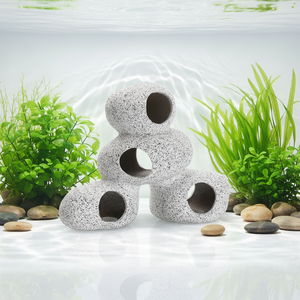 Aquarium Fischbecken Landschaftsgestaltung Umweltfreundlicher Zylindrischer Keramiktopf Pflege Dekoration <span class=keywords><strong>Pleco</strong></span>-Höhle Zucht 1,5L Mehrere Größen - Product Image 1