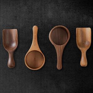 Juego de 4 cucharas de café de madera para café molido Cuchara medidora para frijoles azúcar especias <span class=keywords><strong>Mini</strong></span> cuchara de café de madera - Product Image 6