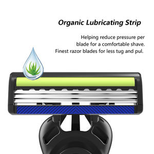GOODMAX güzellik bakımı tek kullanımlık tıraş makinesi erkekler için üçlü bıçak kauçuk saplı erkek tıraş bıçağı - Product Image 3