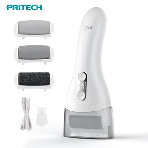 PRITECH Portable Pedicure Tools IPX6 Waterproof Electric Foot File Electric Callus Remover With 2 Speeds