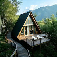 Villas modernes de luxe en conteneurs à structure acier de type A – Maisons préfabriquées rapides et économiques, étanches, avec cuisine, salle de bain et bureau