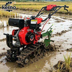 Cultivadora de cadenas diésel de 9hp para arado agrícola en terrenos húmedos y pantanosos, máquina rotativa para arrozales - Product Image 1