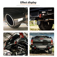 Système d'échappement arrière DEX.TY pour Hilux VIGO-304 en acier inoxydable et fibre de carbone – Amélioration/Remplacement des performances d'échappement