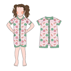 Meilleures ventes : Combinaison courte pour filles en tissu de bambou de haute qualité, personnalisable, avec fermeture éclair bidirectionnelle - Product Image 2