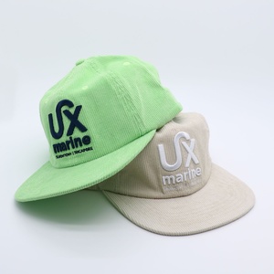 Gorra de Béisbol de Alta Calidad, Personalizada, de 6 Paneles, de Pana, Sin Estructura, Estilo Vintage, con Visera Curva y Logotipo de Goma Impreso - Product Image 1