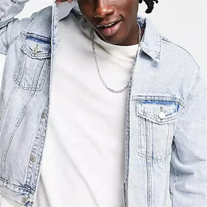 Veste vintage personnalisée <span class=keywords><strong>en</strong></span> <span class=keywords><strong>jean</strong></span> manteau bombardier <span class=keywords><strong>en</strong></span> denim veste zippée pour hommes veste coupe-vent <span class=keywords><strong>en</strong></span> <span class=keywords><strong>jean</strong></span> vierge 100% coton de haute qualité - Product Image 2